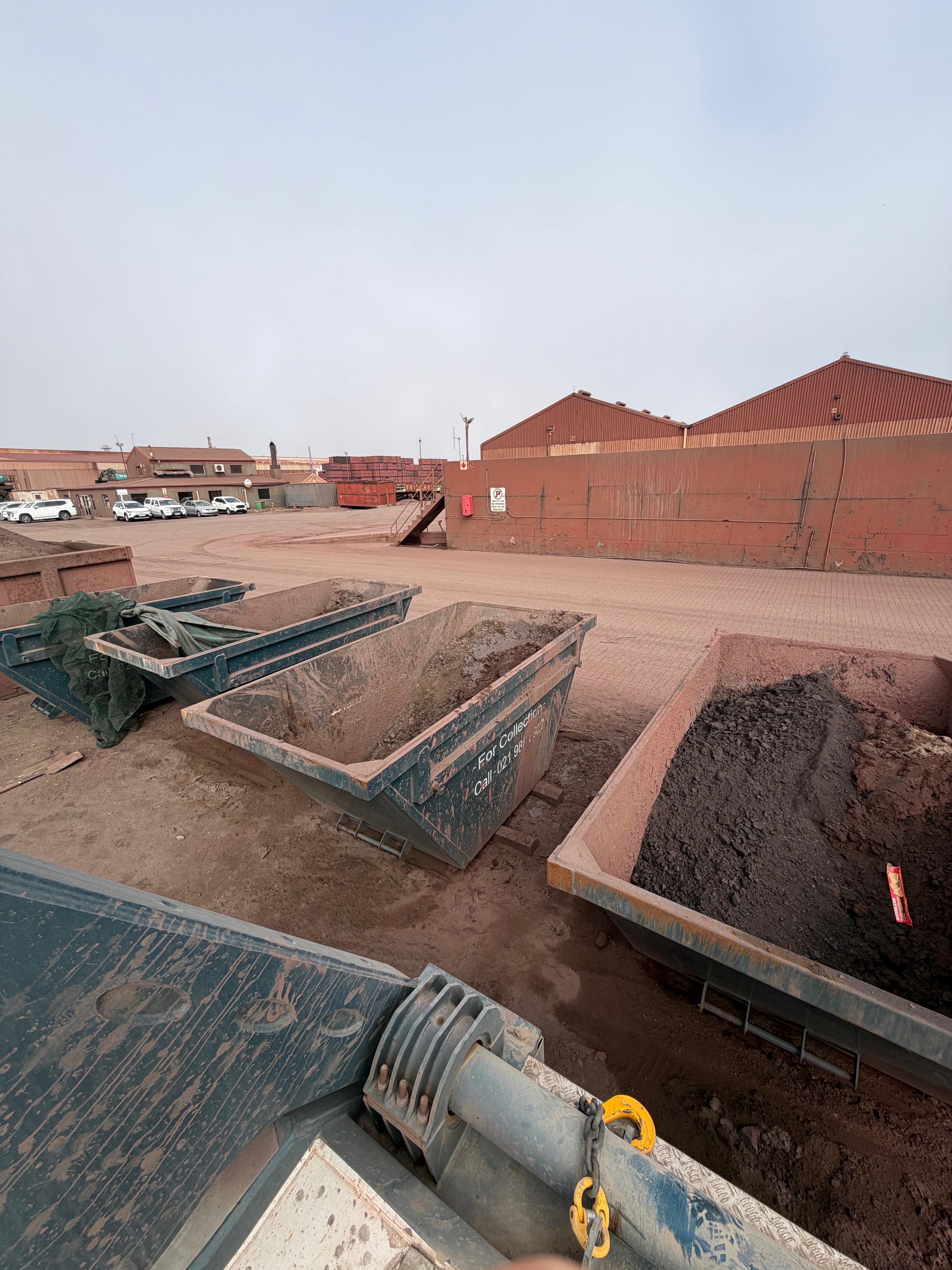 Specialist skips positioned at a Western Cape industrial site